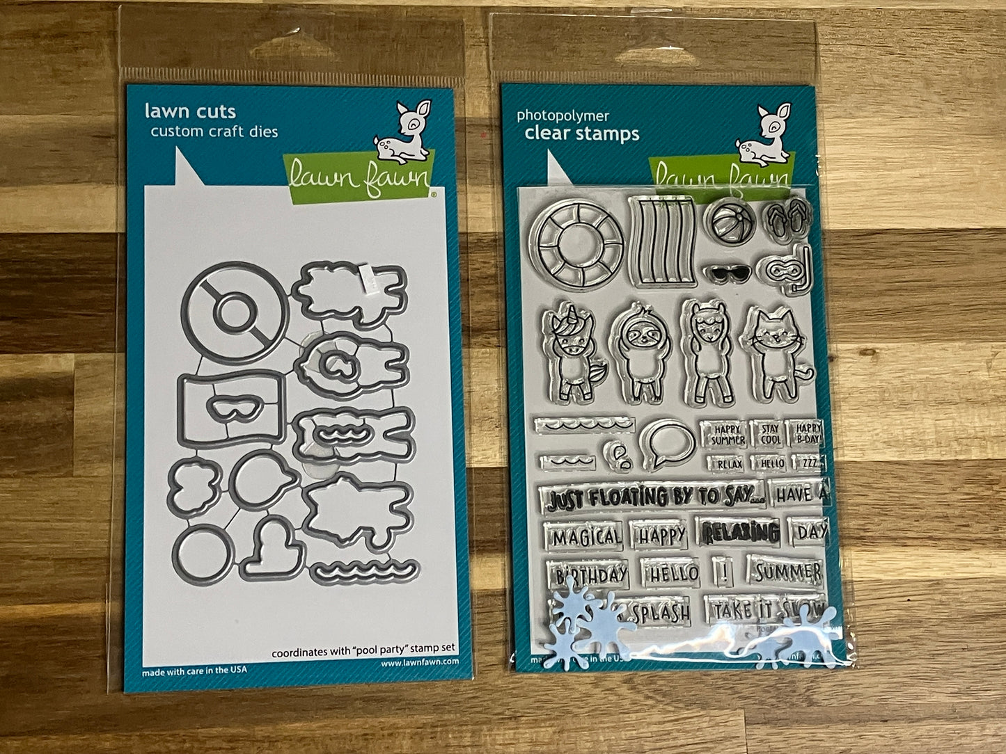 Lawn Fawn Stamp and Die set Pool Party