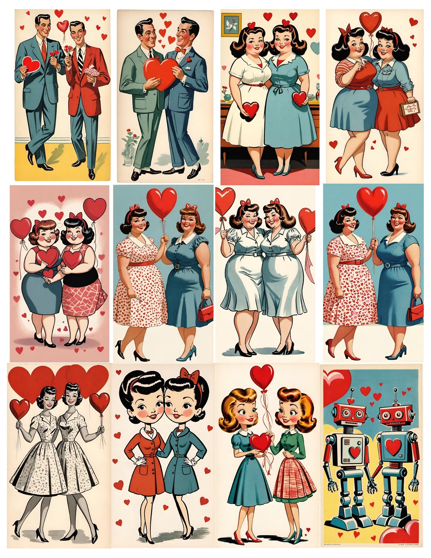 Retro Valentines Variety Pack