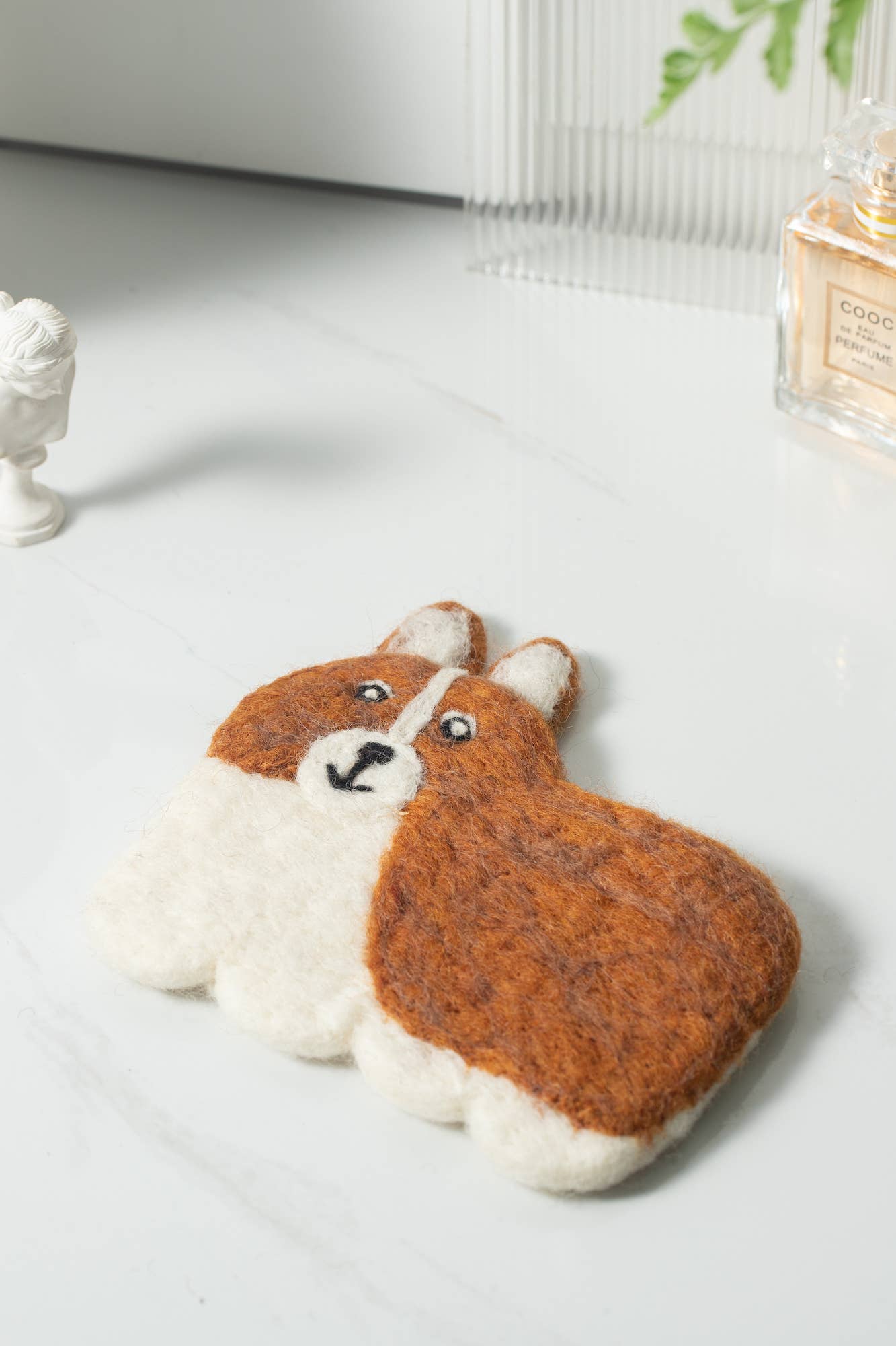 Sparkle Being - Nepal Handmade Dog Felt Coffee Cup Mug Table Mat Coasters: Shepherd Dog