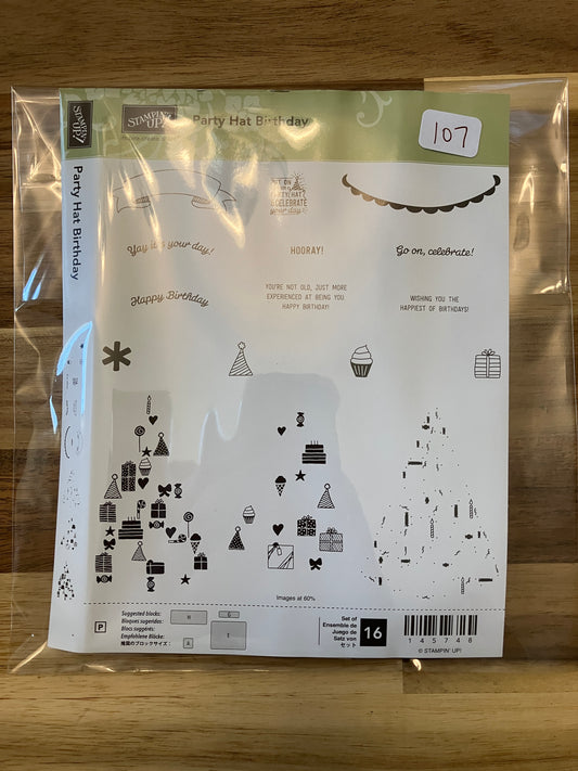 #107 Stampin Up Party Hat Stamp Set