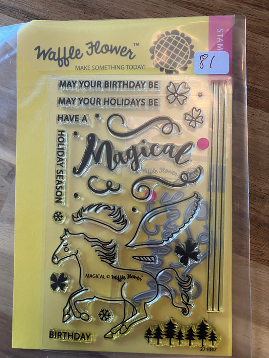 #81 Waffle Flower Magical Stamp and die Set