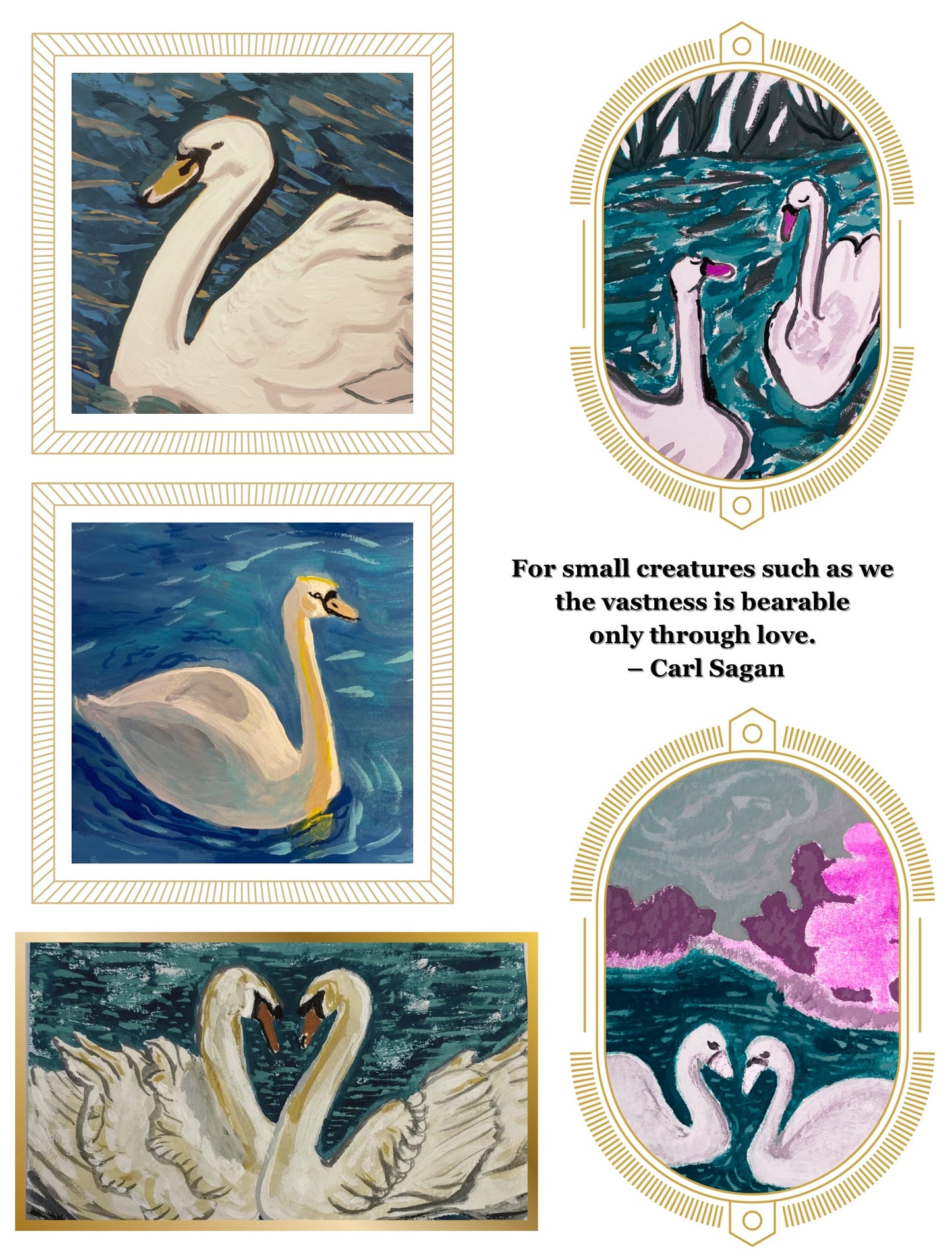 Timeless Swans 6x8 Paper Pack