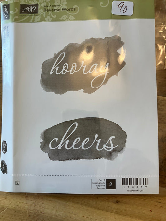 #90 Stampin Up Reverse Words Stamp Set