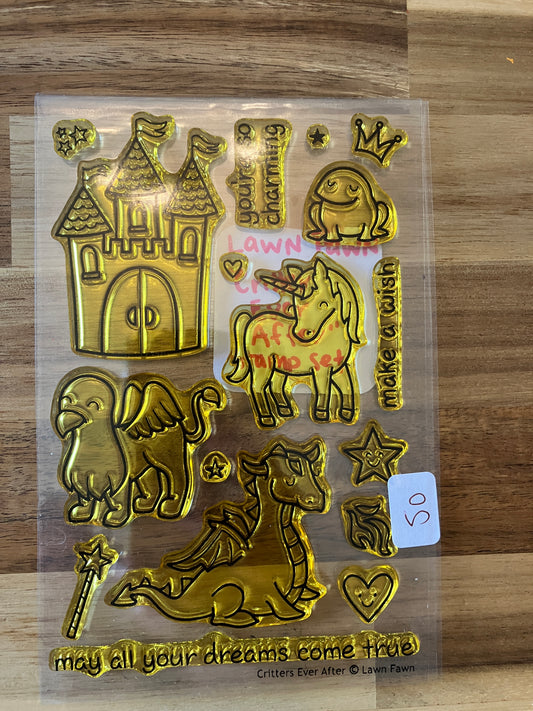 #50 Lawn Fawn Critters Ever After Stamp Set