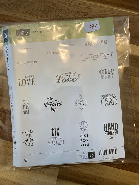 #97 Stampin Up I Stamped This Stamp Set