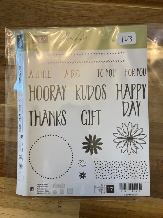 #103 Stampin Up Perfectly Wrapped Stamp Set