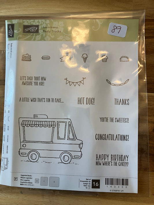 #89 Stampin Up Tasty Trucks Stamp Set