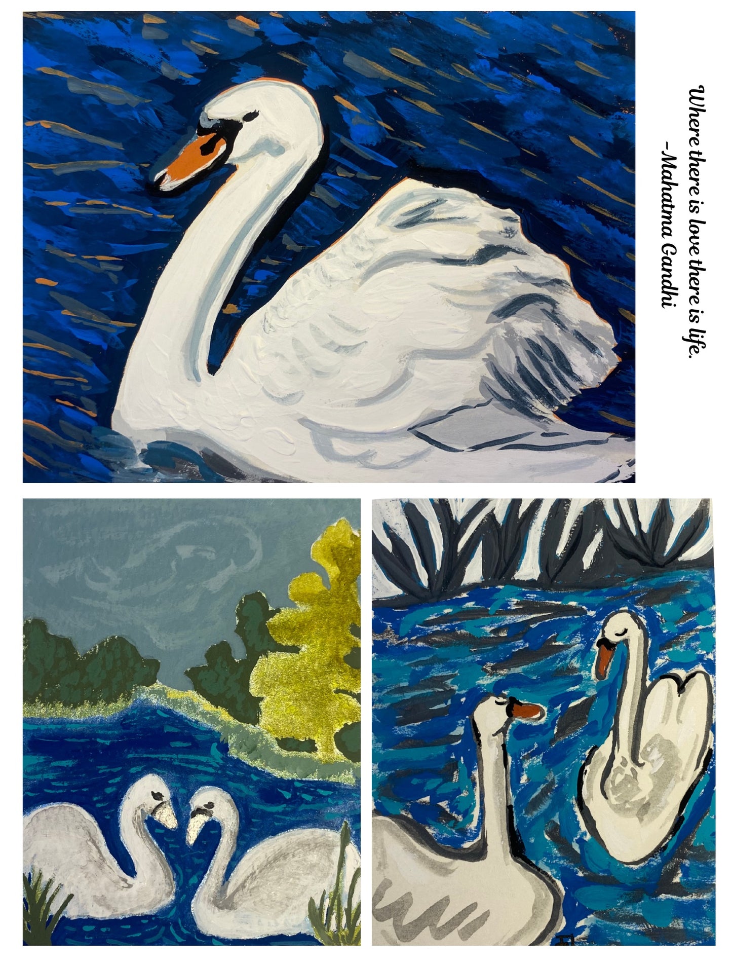 Timeless Swans 6x8 Paper Pack